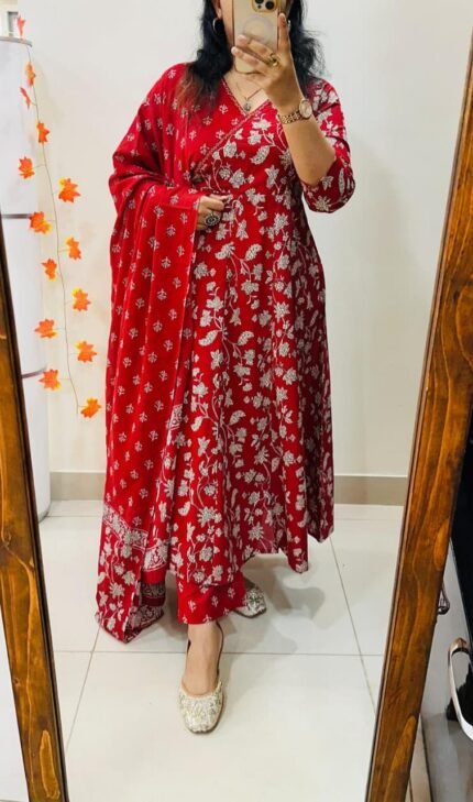 Jaipuri Floral Print Idaho Pattern Suit